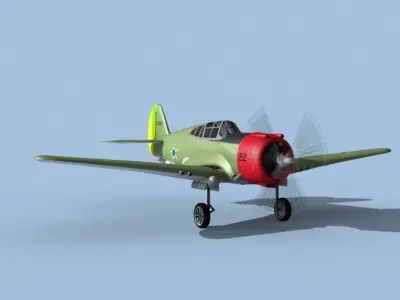 Curtiss H-75C Mohawk V19 Brazil 3D model