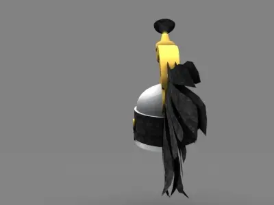 French CUIRASSIER HELMET Low-poly 3D model