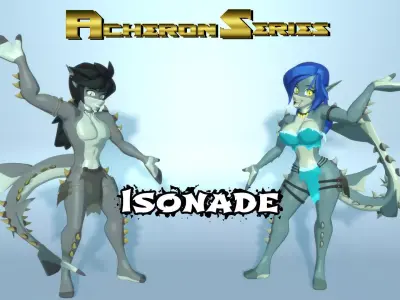 Acheron Isonade Nude Low-poly 3D model