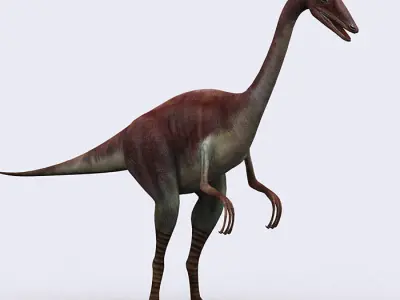 3DRT - Dinosaurs - Compsognathus Low-poly 3D model