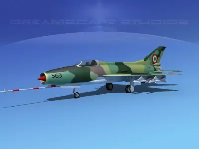 MIG-21 Fishbed V08 3D model