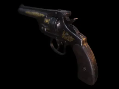 Henry Revolver Low-poly 3D model