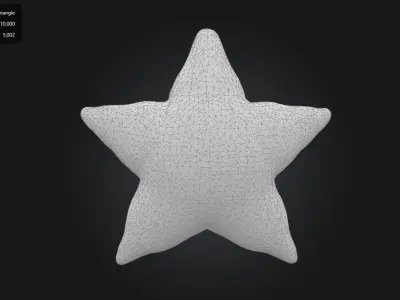 Lava Starfish Angry Stylized Creature Low-poly 3D model