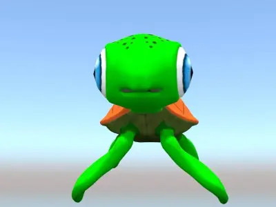 Cartoon Turrle Low-poly 3D model