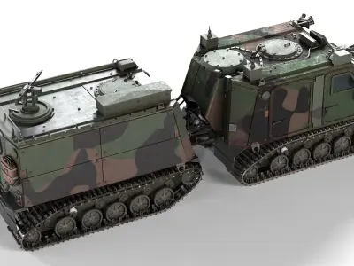 BvS10 Amphibious All Terrain Armored Vehicle MKIIB Low-poly 3D model