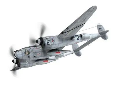 Lockheed P-38 Lightning - Jean Creamer 3D model