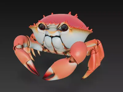 Crab Realistic 3D Model - Low Poly Realistic Low-poly 3D model