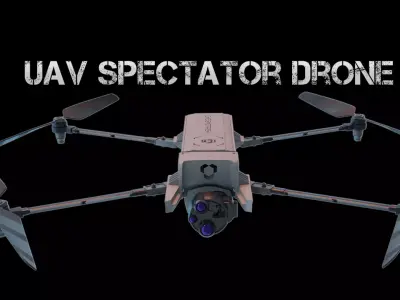 UAV Spectator Drone Low-poly 3D model