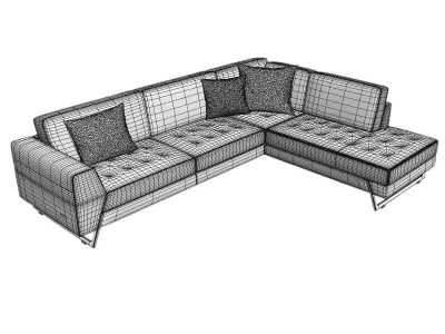 Roche Bobois Satelis Canape Sofa and Armchair Free 3D model