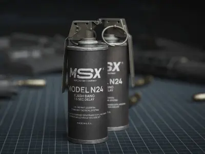 Game Ready N25 Stun Grenade Low-poly 3D model