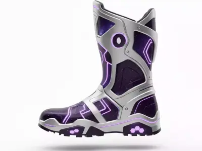 Ultimate Purple Galactic Cybernetic Arsenal 3D Model Collection 