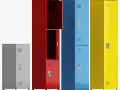 Steel Locker Family 3D model