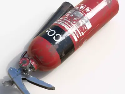Fire extinguisher Low-poly 3D model