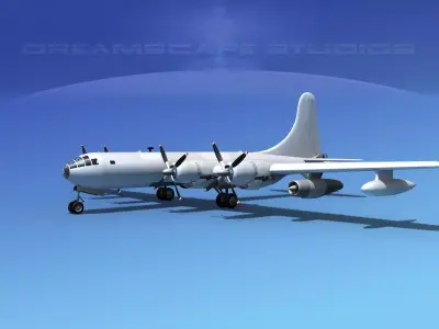 Boeing KB-50 Tanker Bare Metal 3D model