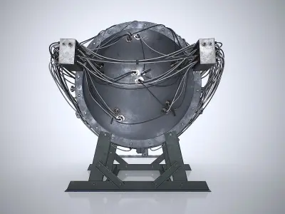 The Gadget world first atomic bomb Low-poly 3D model