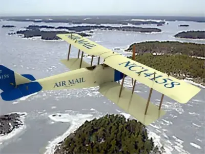 Curtiss JN-2 Jenny V09 Air Mail 3D model