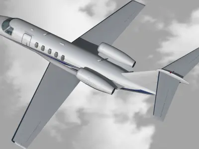 Cessna Citation CJ4 Low-poly 3D model