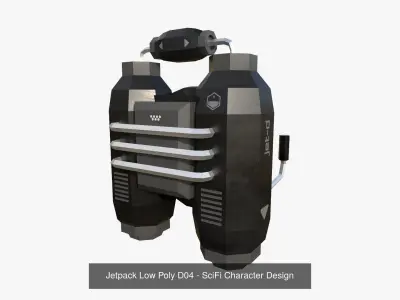 10 Jetpack Low Poly Collection - SciFi Character Design 