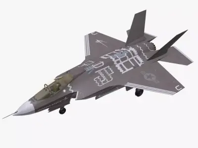 Lockheed Martin F-35A Lightning II Low-poly 3D model