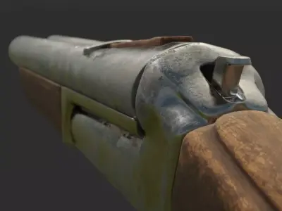  pirate shotgun Low-poly 3D model