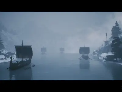 Viking Village Environment Megapack -Modular- Interiors - UE-FBX Low-poly 3D model