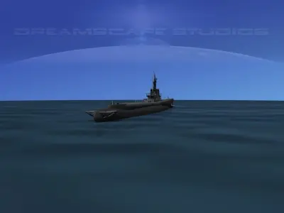 Balao Class Submarine USS Bonefin SS287 3D model