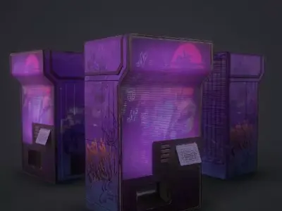 Vending machine Free low-poly 3D model