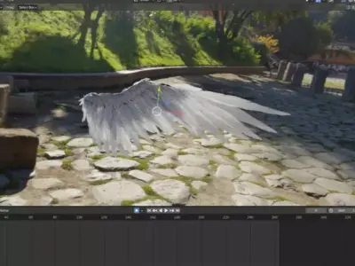 Realistic Angel Wings Free low-poly 3D model