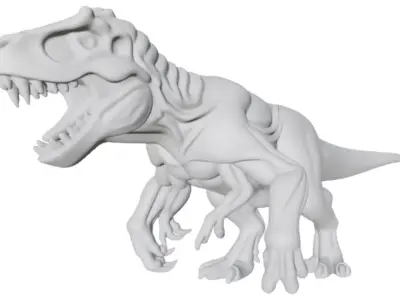 Dinosaur Rex Mutant 3D print model