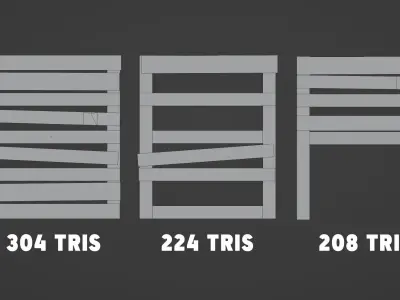 Free Wooden Pallets one full and two broken Free low-poly 3D model