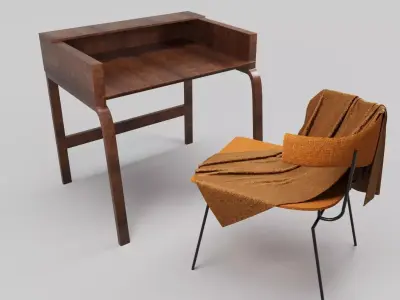 Study desk 1 Free 3D model