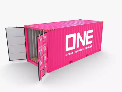 20ft Shipping Container ONE 3D model