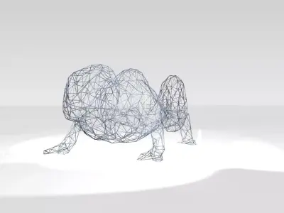 Chameleon Wireframe 3D model
