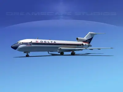 Boeing 727-200 Delta Airlines 1 3D model