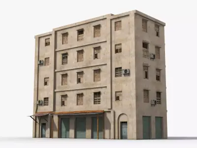 Arab Middle East Building x31 Low-poly 3D model