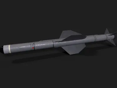 redtop air to air missile Low-poly 3D model
