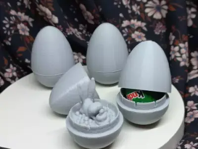 Easter Egg Prank EASY Print in Place Game for commercial use 3D print model