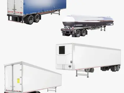 US Trailers Collection F 3D model