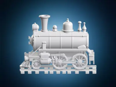 Steam Locomotive 3D Print Model 3D print model purchase