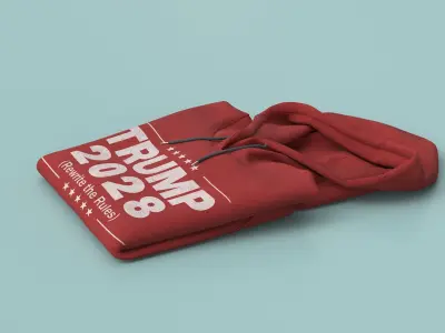 Trump 2028 Folded Hoodie 3D model