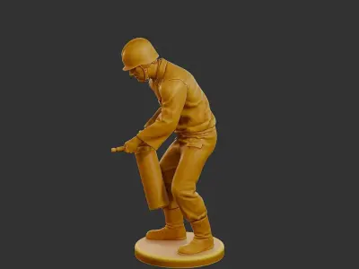 Czechoslovakian firefighter 90s 015 3D print model