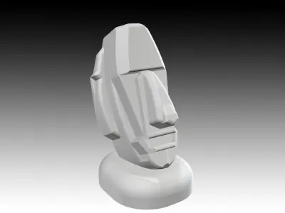 Aquarium Ornaments Second moai Free 3D print model