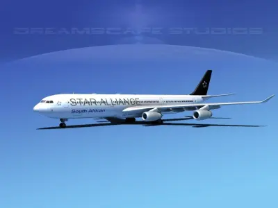 Airbus A340-600 Star Alliance 3D model