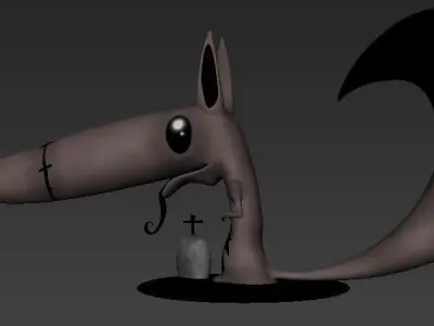 Undead Dog character Free 3D model