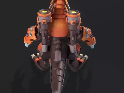 animatronic dinosaurs Low-poly 3D model