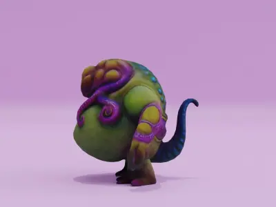 Alien Character Monster Low-poly 3D model