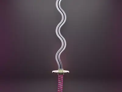 Iguro Obanai-Twisted Nichirin Sword from Kimetsu No Yaiba 3D model