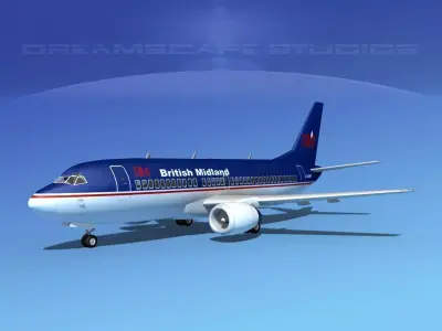 Boeing 737-300 British Midland 3D model