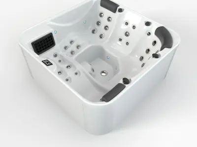 Hot Tub with 4K PBR Textures Low-poly 3D model