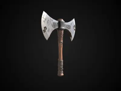 Stylized Dwarf Sword - Ironcleave - Game Ready 3D model